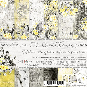 Набор бумаги 15х15 см "Force of gentleness", 24 листа (CraftO'clock)
