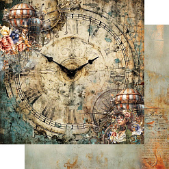 Набор бумаги 30х30 см "Steampunk Time", 6 листов (Alchemy of Art)