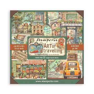 Набор бумаги 30х30 см "Art of travelling", 22 листа (Stamperia)
