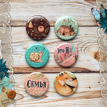Набор фишек "Лесное чудо. Семья" (ScrapMania)