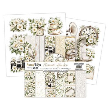 Набор бумаги 15х15 см "Romantic garden", 24 листа (ScrapBoys)