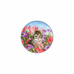 Фишка "Котенок среди цветов" (ScrapMania)