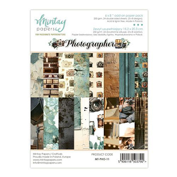 Набор бумаги 15х20 см "Photographer. Фоновый", 24 листа (Mintay)