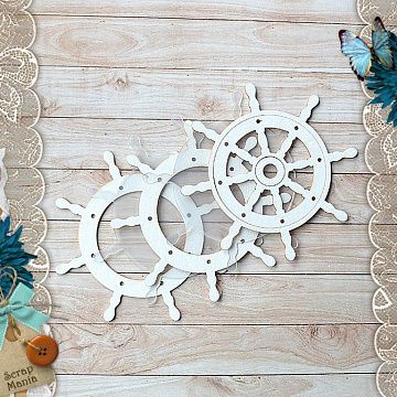 Чипборд "Мой капитан. Шейкер. Штурвал маленький" (ScrapMania)