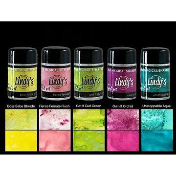 Набор сухих красок меловые "Go Girl! Flat Shaker", 5 шт (Lindy's)