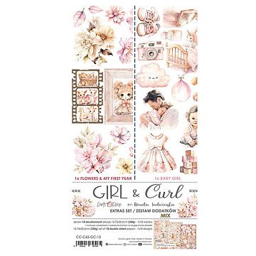 Набор бумаги 30х15 см "Girl & Curl. Mix", 18 листов (CraftO'clock)