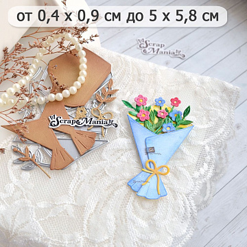 Нож "Цветочный комплимент. Классический букет", 5х5,8 см (ScrapMania)