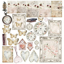 Набор бумаги 30х30 см "Romantic Shabby Chic", 6 листов (Alchemy of Art)