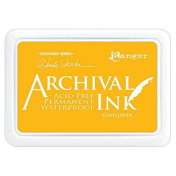 Водостойкая перманентная подушечка Archival Ink Sunflower подсолнух (Ranger)