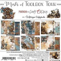 Набор бумаги 15х15 см "Mists of toolbox town", 24 листа (CraftO'clock)