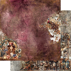 Набор бумаги 30х30 см "Steampunk Time", 6 листов (Alchemy of Art)