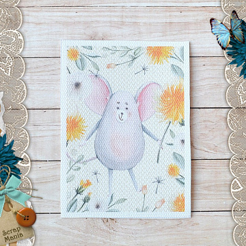 Тканевая карточка "Варенье из одуванчиков. Мышка" (ScrapMania)