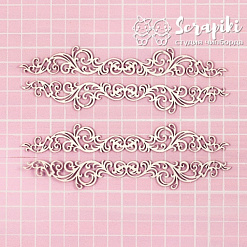 Чипборд "Бордюры. Барокко", 2х14 см (Scrapiki)