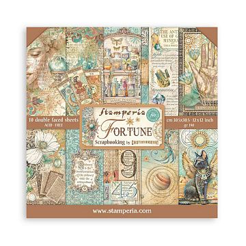 Набор бумаги 30х30 см "Fortune", 10 листов (Stamperia)