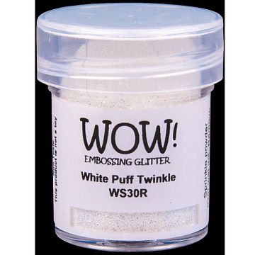 Пудра для эмбоссинга с глиттером "White Puff Twinkle. Белое мерцание" (WOW)