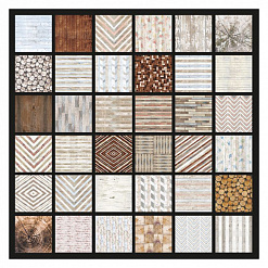 Набор бумаги 30х30 см "Elements Wood", 36 листов (DoCrafts)