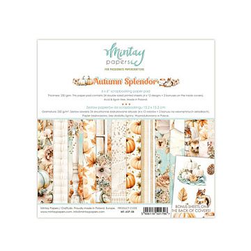 Набор бумаги 15х15 см "Autumn Splendor", 24 листа (Mintay)