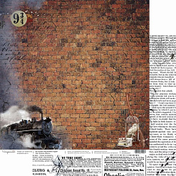 Набор бумаги 30х30 см "Волшебник Гарри", 12 листов (Scrapmama)