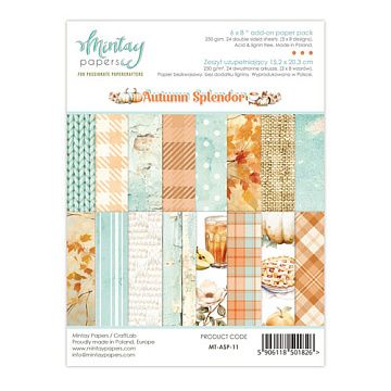 Набор бумаги 15х20 см "Autumn Splendor", 24 листа (Mintay)