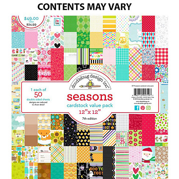 Набор бумаги 30х30 см "Seasons", 50 листов (Doodlebug)