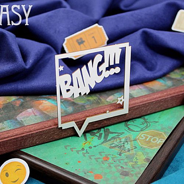 Украшение из чипборда "BANG!!! в рамке 2067" (Fantasy)