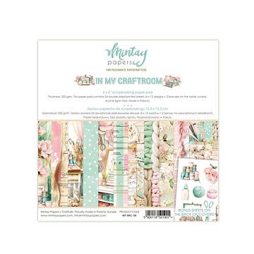 Набор бумаги 15х15 см "In My Craftroom", 24 листа (Mintay)