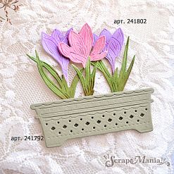 Нож "Цветочные кашпо. Прямоугольные", 8,3х2,9 см (ScrapMania)