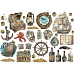 Набор вырубок "Song of the sea. Ship and elements", 32 шт (Stamperia)