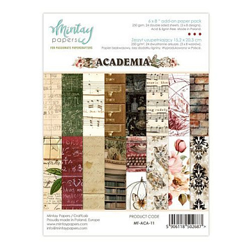 Набор бумаги 15х20 см "Academia", 24 листа (Mintay)