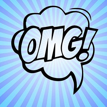 Штамп "Поп-арт. OMG!", 3,5х3,5 см (Креатив)