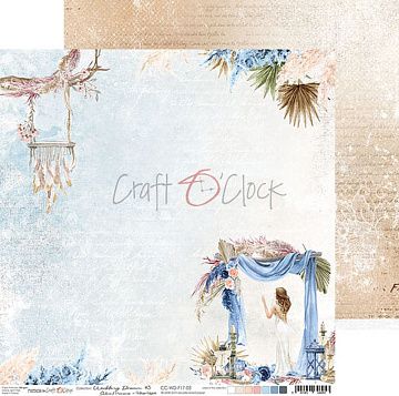 Бумага 30х30 см "Wedding Dream 03" (CraftO'clock)