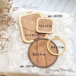 Нож "Пяльцы. Прямоугольные с крокусом", 6,1х8,5 см (ScrapMania)