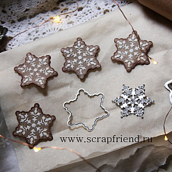 Нож "Фоновая снежинка", 4,5 см (Scrapfriend)