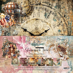Набор бумаги 30х30 см "Steampunk Time", 6 листов (Alchemy of Art)