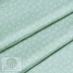 Отрез ткани 79х50 см "Одуванчики на мятном" (Cotton)