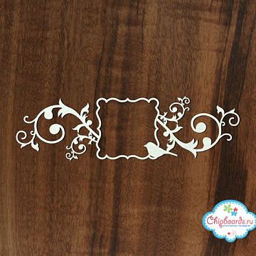 Украшение из чипборда "Рамка с птичкой" (Chipboards)