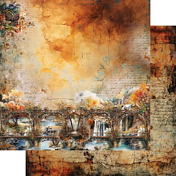 Набор бумаги 30х30 см "Steampunk Time", 6 листов (Alchemy of Art)