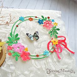 Нож "Венок с бантом", 9,5х11,8 см (ScrapMania)
