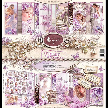 Набор бумаги 30х30 см "Violet Whisper", 12 листов (Margaret)