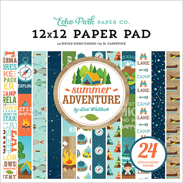 Набор бумаги 30х30 см "Summer adventure", 24 листа (Echo Park)