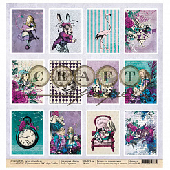 Бумага 30х30 см "Alice. Карточки" (CraftPaper)