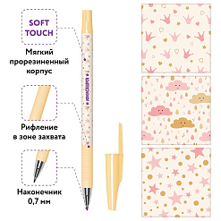 Ручка шариковая "Spots", синяя, 1 шт (Юнландия)