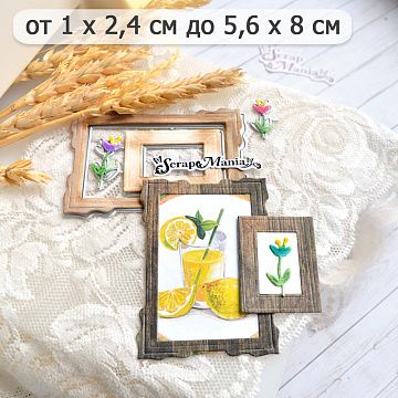 Нож "Рецепты старого буфета. Рамки с цветочками", 5,6х8 см (ScrapMania)