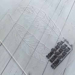 Набор ножей для вырубки и тиснения Bigz Die, Texture Fade "Feather Duo. Пара перышек" (Sizzix)