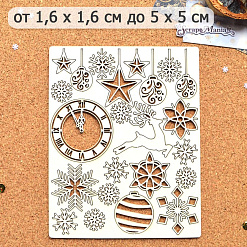 Чипборд "Фономикс. Новогодний. Олень. Новый год", 12х15 см (ScrapMania)