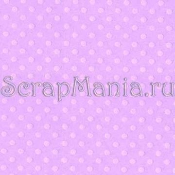 Кардсток Bazzill Basics 30,5х30,5 см однотонный с текстурой светлых точек, цвет светло-сиреневый 