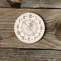 Чипборд с гравировкой "Циферблат", 3,5 см (LeoMammy)