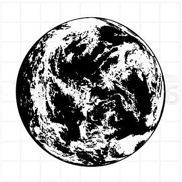 Штамп "Земля", 7,5х7,5 см (Скрапклуб)
