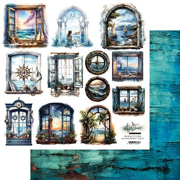 Бумага 30х30 см "Underwater world. Для вырезания. Windows" (Alchemy of Art)