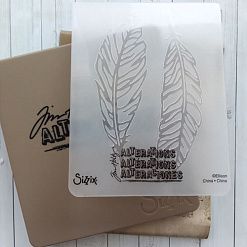 Набор ножей для вырубки и тиснения Bigz Die, Texture Fade "Feather Duo. Пара перышек" (Sizzix)